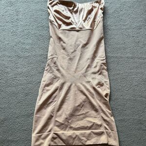 Spanx Slimmer & Shine Strapless Slip Rose Gold Size Small Nude Slimming Shaping